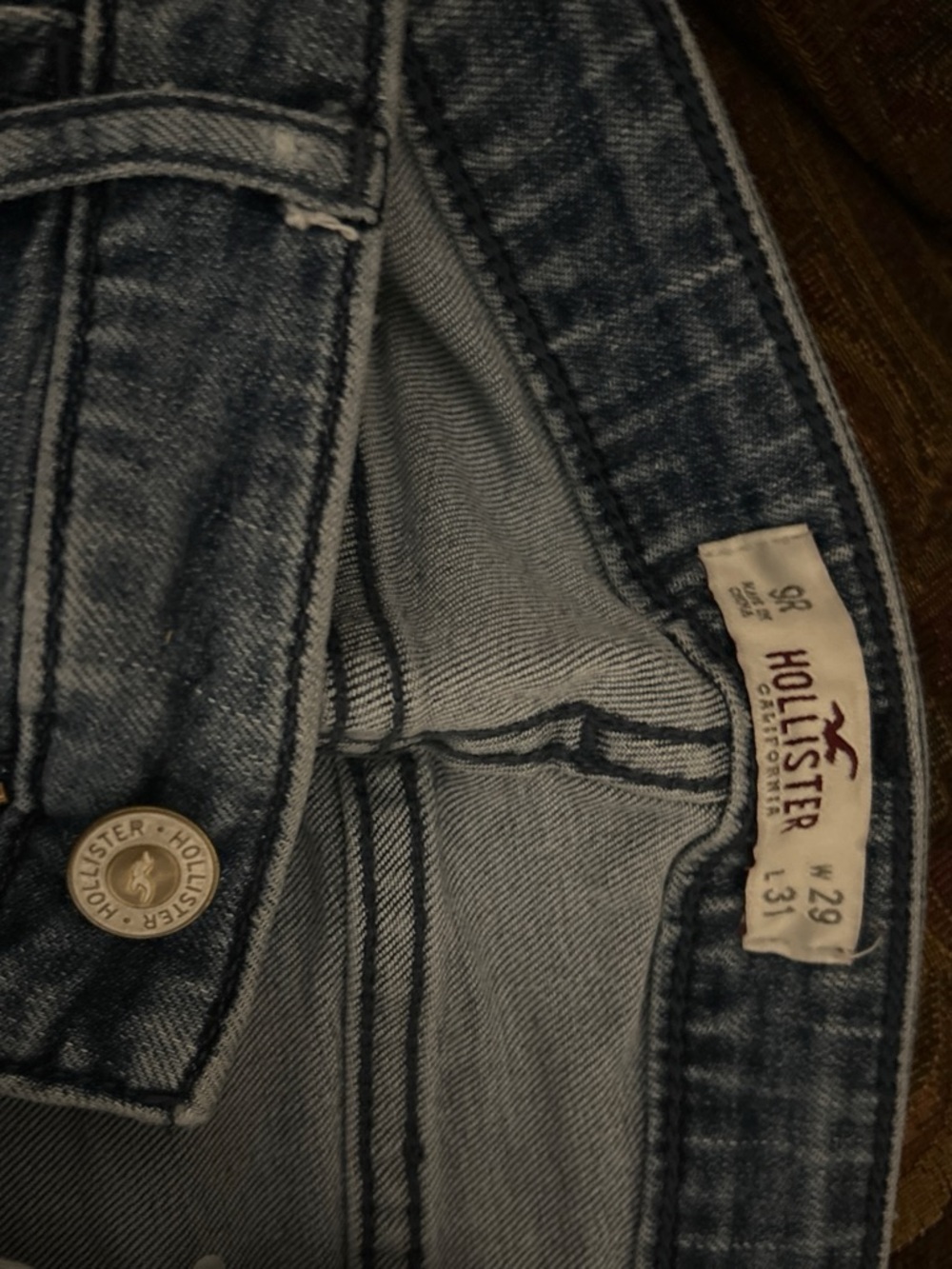 Hollister Women's Faded Blue Skinny Jeans